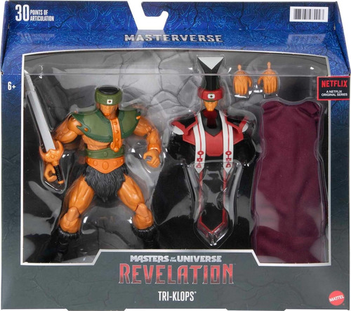 Masters Of Universe Revelation Figura Tri Klops: Caja Dañada