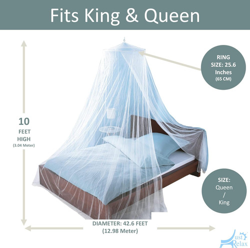 (queen/king, White) - Mosquito Net, Bed Canopy Set I...