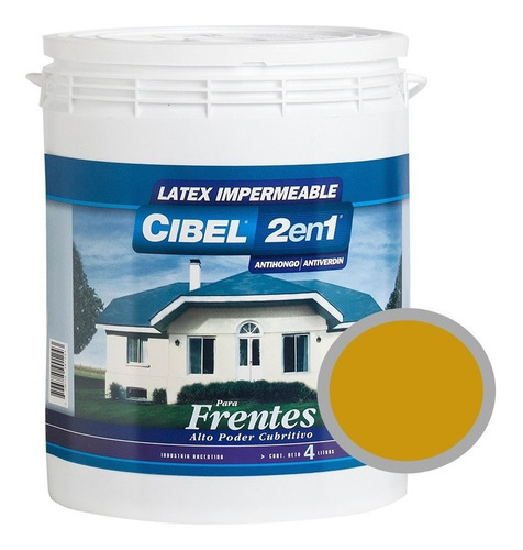 Latex Frentes Colores 2en1 Cibel Exterior Impermeable 4 Lts