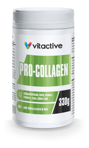 Colágeno Hidrolisado Com Vitaminas 330g - Pro-collagen Limão