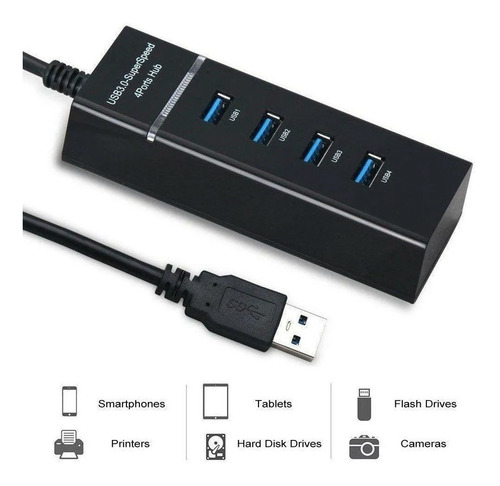 Imagen 2 de 8 de Multipuerto Usb X 4 Puertos 3.0