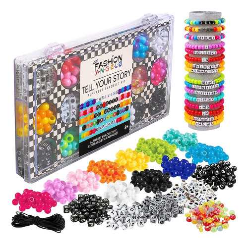 Set 500 Cuentas Armar Pulseras Colorful Niñas Fashion Angels