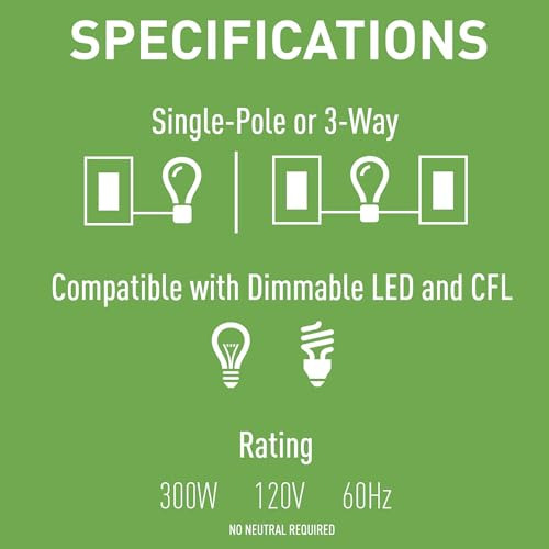 Regulador De Intensidad Cfl/led/incandescente Blanco 300w
