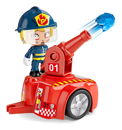 Pin Y Pon Action Auto Bomberos Con Figura Y Acc Original