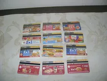 Comprar 12 Tarjetas Subtepass Burger King Mc Donalds Ver Descripcion