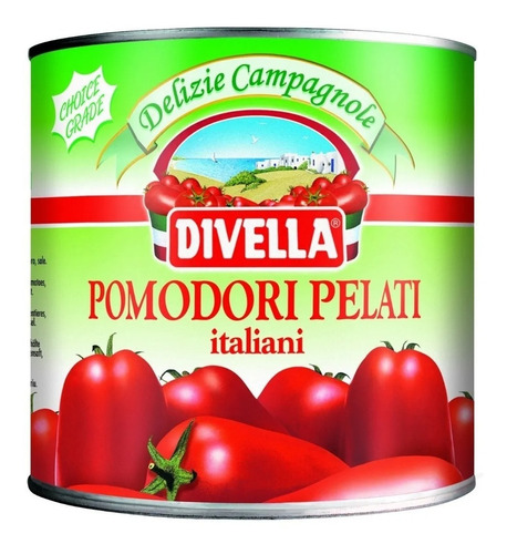 Pomodori Pelati Divella 2500 Gr. Origen Italia