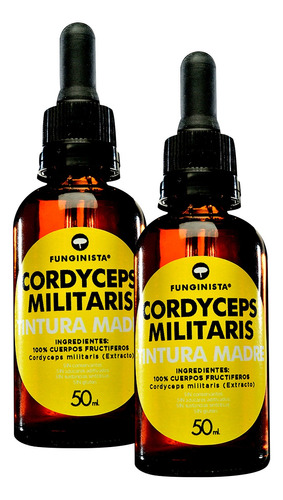 Tintura Madre Cordyceps Militaris 50ml X2 - Antioxidante