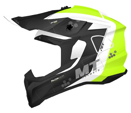 Casco Bici Cross Moto Cross Mt Falcón Certificado Brillo 