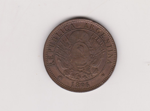 Moneda Argentina 2 Centavos Año 1896 Excelente