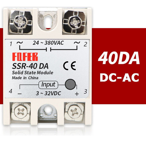 Rele Relay Estado Solido Ssr 40 Da Dc3-32v Ac24-380v