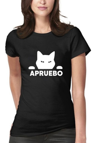 Polera Gatito Aprobador Apruebo Cat Lover Gato Moda Mujer