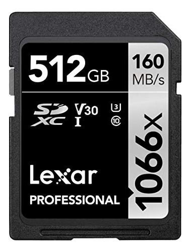 Tarjeta De Memoria Sdxc Lexar Professional 1066x De 512gb,