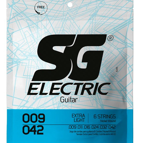 Corda Para Guitarra 009 Níquel Extra Light Sg