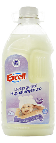 Detergente Líquido Hipoalergénico Excell Botella 3 Litros