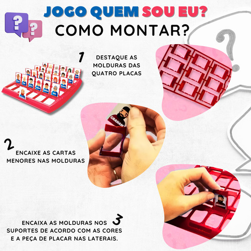 Jogo Quem Sou Eu ? Educativo Com Tabuleiro E Cartas Advinha