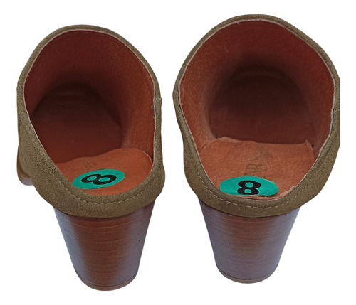 Mules Con Taco Marca Natalia Blanco Made In Spain - Talla 38