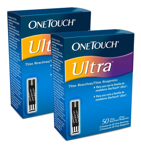 Onetouch Ultra Paquete Con 100 Tiras Para Glucómetro