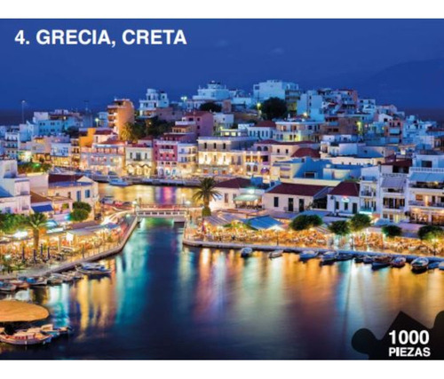 Rompecabezas 1000 Piezas Creta Grecia + Tabla De Armado