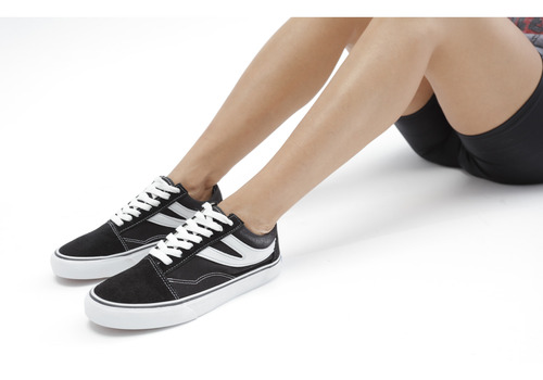 Zapatilla Dallas Savage Negro Moda De Mujer Urbana Skater