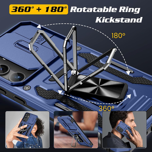 Funda Uso Rudo Cámara Para Samsung Galaxy S24 Carcasa+mica Azul Samsung Galaxy S24