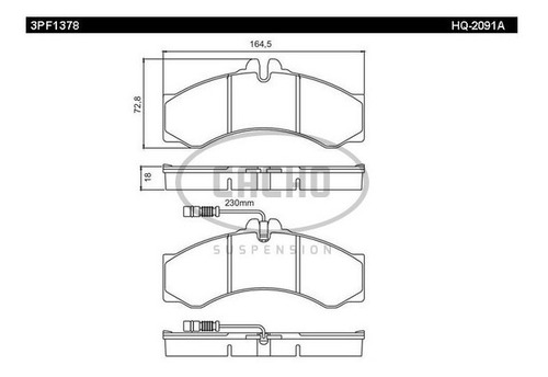 Pastilla De Freno Del P/ Mercedes Benz Vito C/sensor 98/...