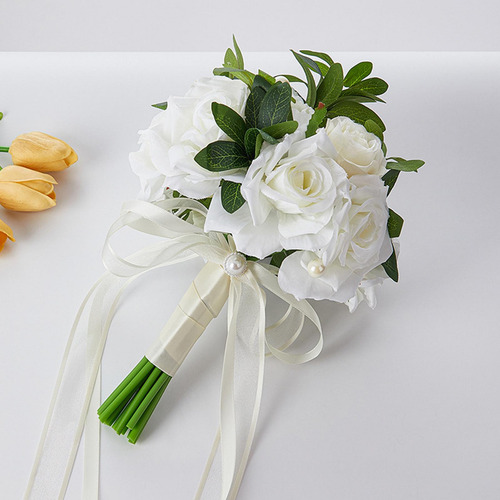 Ramo De Novia De Rosas Blancas Para Novia Ramo De Novia Para