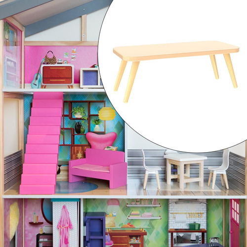 2 Mesa De Té Para Casa De Muñecas A Escala 1/12, Muebles