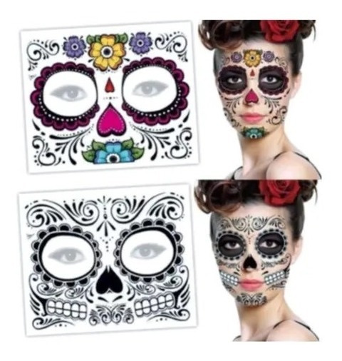 De ninguna manera Disfrazado Antagonista Tatuajes Temporales Disfraz Catrina Altar Tattoos Halloween | MercadoLibre 📦 De ninguna manera Disfrazado Antagonista Tatuajes Temporales Disfraz Catrina Altar Tattoos Halloween | MercadoLibre 📦