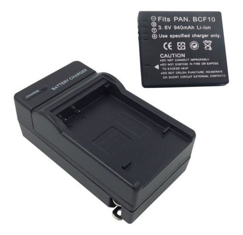 Dmw-bcf10 Batería + Cargador Apto Para Panasonic Lumix Dmc-f