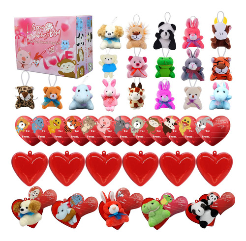 Offerife 24 Mini Animal Peluche Para Regalo Dia San Valentin