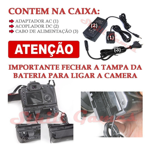 Fonte Ack-e8 Adaptador Ac Para Canon T2i T3i T4i T5i 650d...