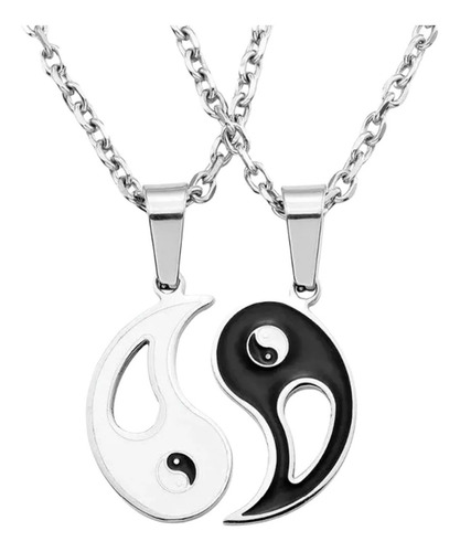 Collar Pareja Yin Yang Amigos Calidad Acero Inoxcidable