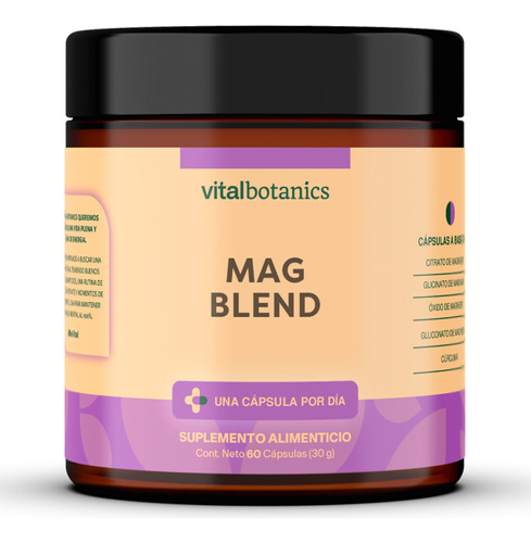 Mix De Magnesio Y Curcuma Con 60 Cápsulas | Vitalbotanics