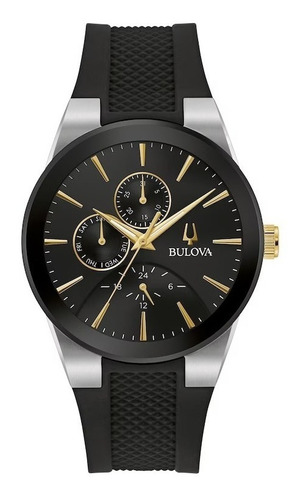 Relógio Bulova Futuro Millennia 98c146 Masculino Original Cor da correia Preto/Vermelho Cor do fundo Preto