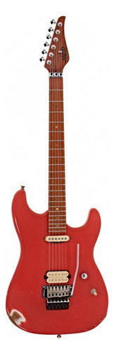 Jet Guitars Js850 Relic Guitarra Eléctrica 6 Cuerdas Red Color Rojo Material Del Diapasón Maple Orientación De La Mano Diestro