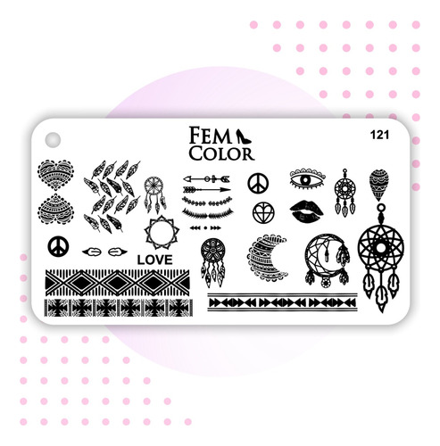 Placa Para Stamping Acrilico Decoracion Uñas Lefemme Mod.121