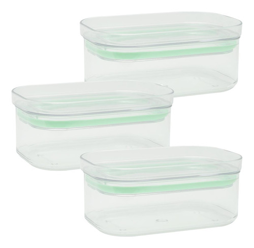 Kit 3 Potes Herméticos 425ml - Organize A Cozinha