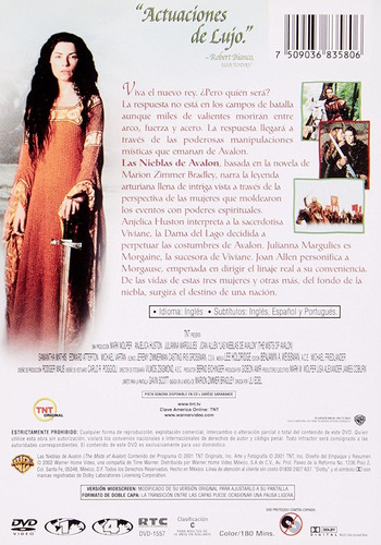 Las Nieblas De Avalon The Mists Of Avalon Pelicula Dvd
