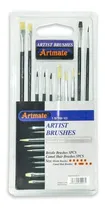 Comprar Set 10 Pinceles 7 Redondos Y 3 Chatos Artmate