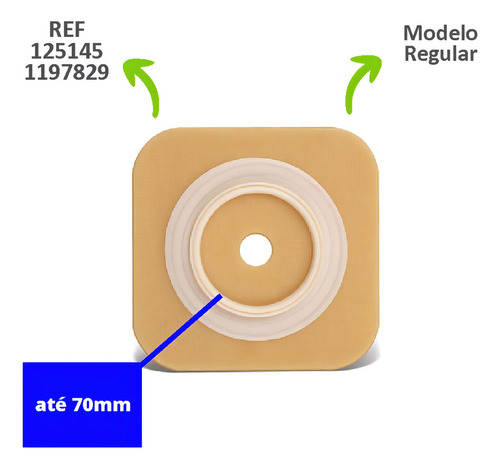 Placa Sur-fit Plus Stomahesive 70 mm Ref 400949/1197830