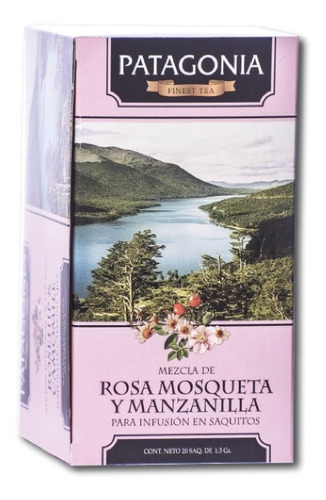 Imagen 1 de 4 de Te Patagonia Premium X 20 Saq. Rosa Mosqueta Y Manzanilla