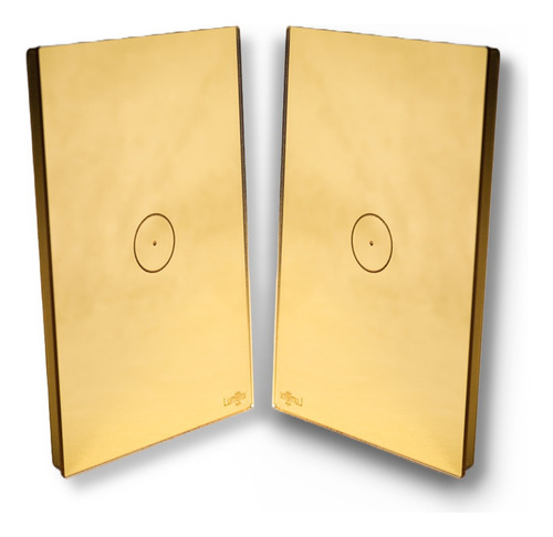 Kit 2x Interruptor Wi-fi 1 Botão Touch - Dourado