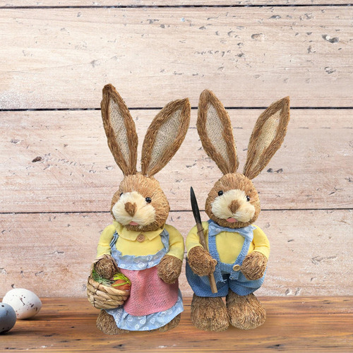 Qipai De Pascua De Paja, 2 Uds., Decoración Hecha A Estilo D