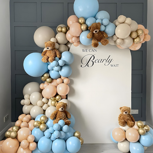 Guirnalda de globos de látex azul Celebratetime arco set baby shower fiesta decoración para bautizo cumpleaños globo decoración multi tamaño globos