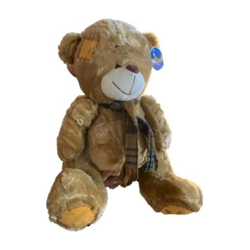 Peluche Oso Clasico 30 Cms Bufanda Parche