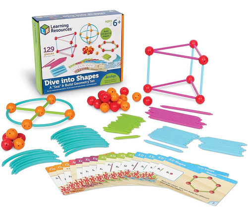 Juego Conectores Geometricos 3d Learning Resources