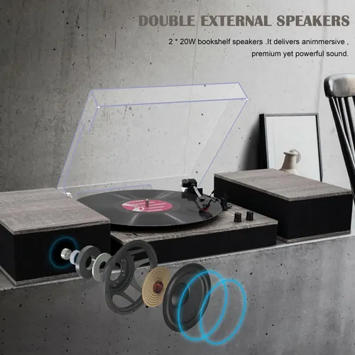 Mpk - Tocadiscos Bluetooth, Sistema De Alta Fidelidad Con A.
