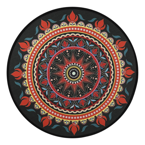 Mandala Patrón Redondo Yoga Piso Mat Meditación Mat