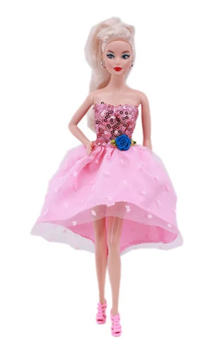 Vestido Para Muñeca Barbie, Vestido De  Fiesta Con Accesorio