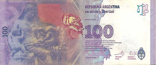 Bottero C001 $ 100 Evita Serie A Mb+ Palermo (Usado)